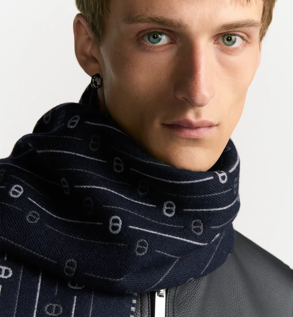 Cd Icon Striped Scarf