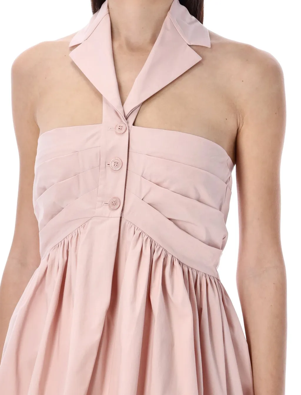 Philosophy Di Lorenzo Serafini Halterneck Mini Poplin Dress