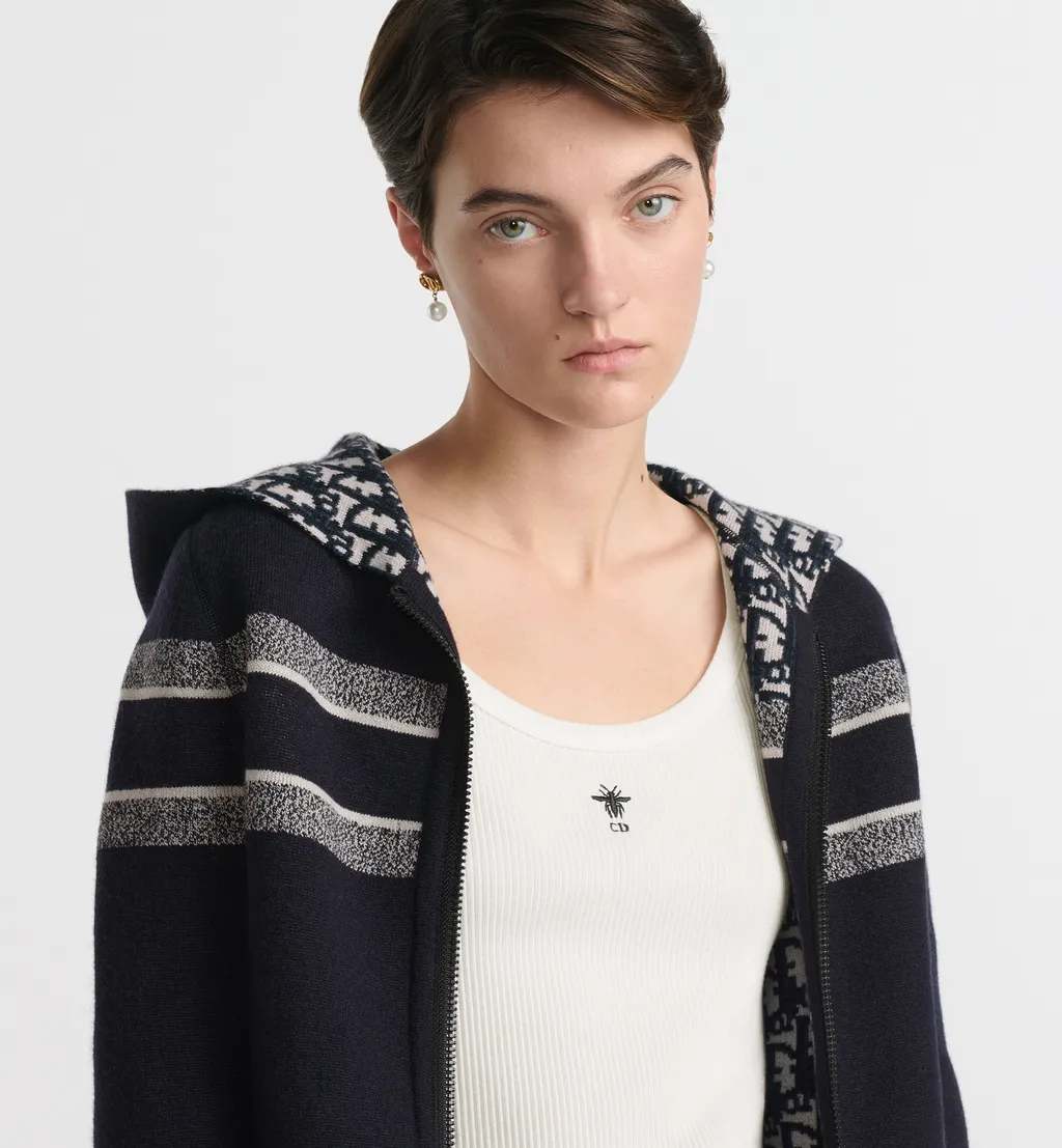 Reversible Zipped Cardigan With Hood