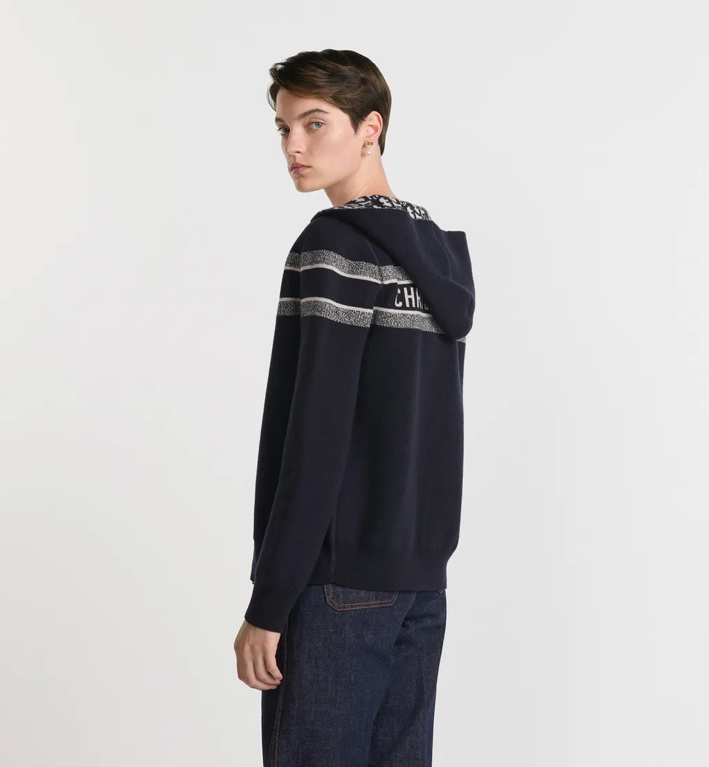 Reversible Zipped Cardigan With Hood