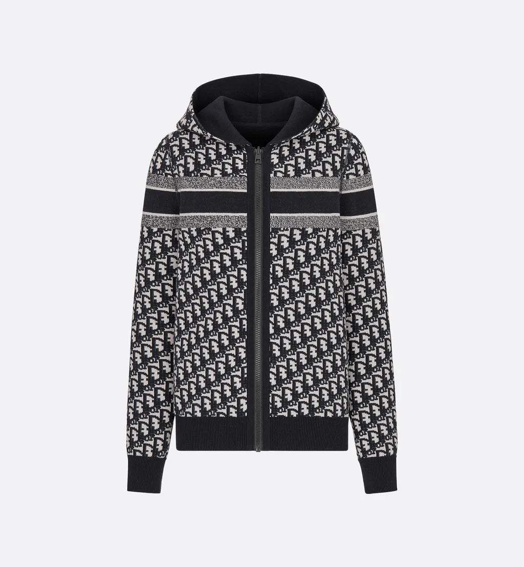 Reversible Zipped Cardigan With Hood