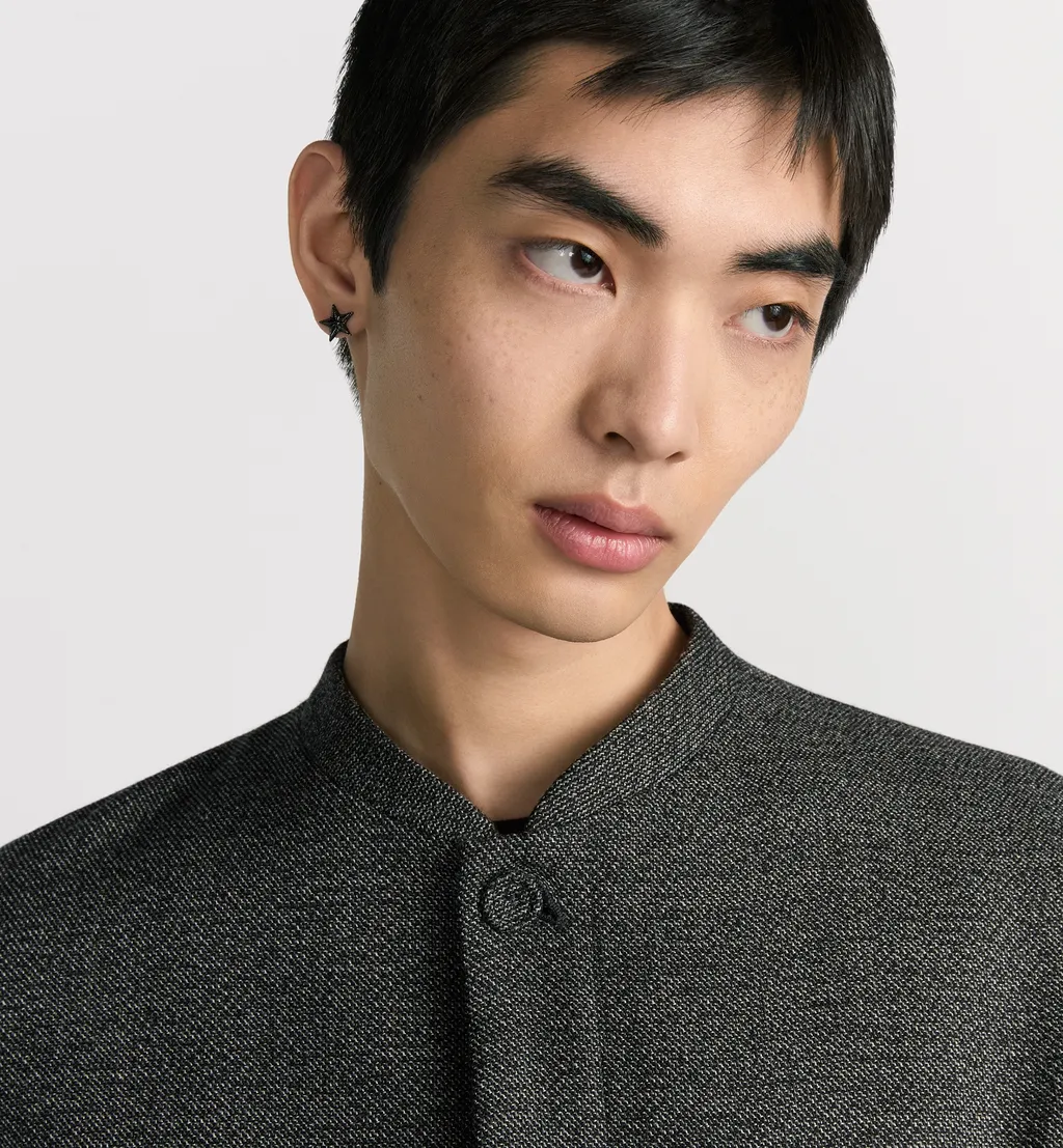 Cropped Jacket With Bomber Collar