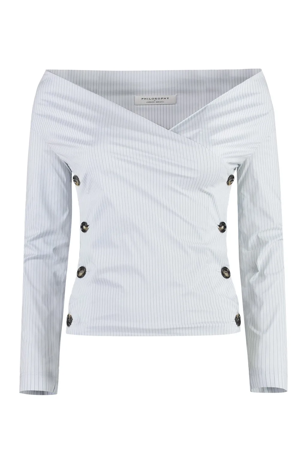Philosophy Di Lorenzo Serafini Pinstriped Blouse