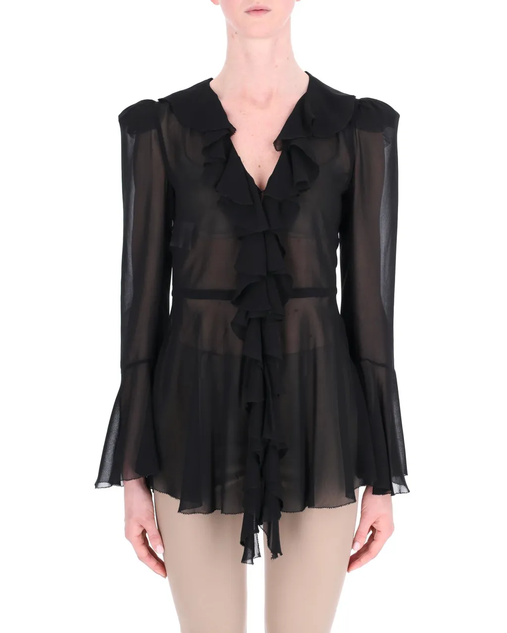 Philosophy Di Lorenzo Serafini Ruffled Georgette Shirt