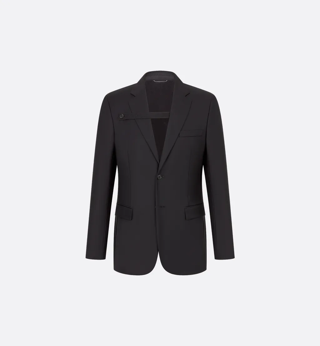 Jacket With Buttoned Strap