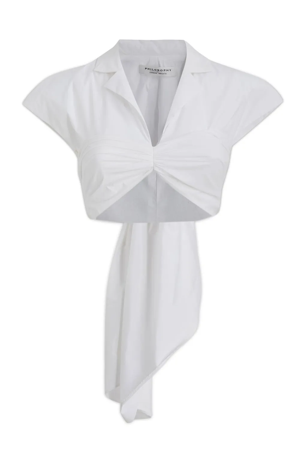 Philosophy Di Lorenzo Serafini Tie Fastened Cropped Blouse