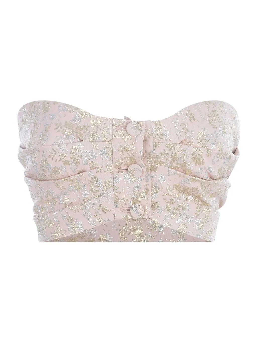 Philosophy Di Lorenzo Serafini Jacquard Buttoned Bandeau Top