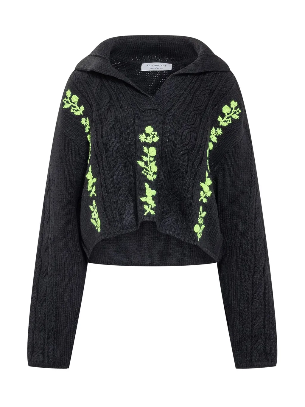 Philosophy Di Lorenzo Serafini Long-Sleeved Cropped Jumper