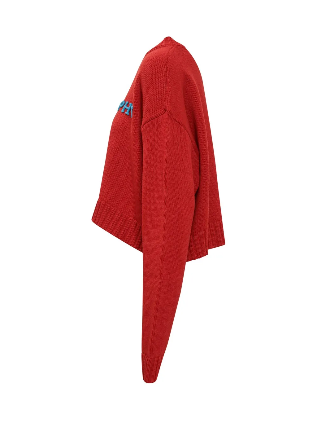Philosophy Di Lorenzo Serafini Logo Embroidered Cropped Sweater