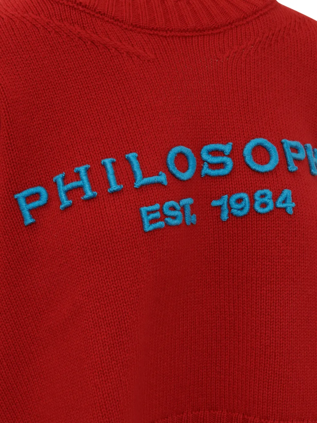 Philosophy Di Lorenzo Serafini Logo Embroidered Cropped Sweater