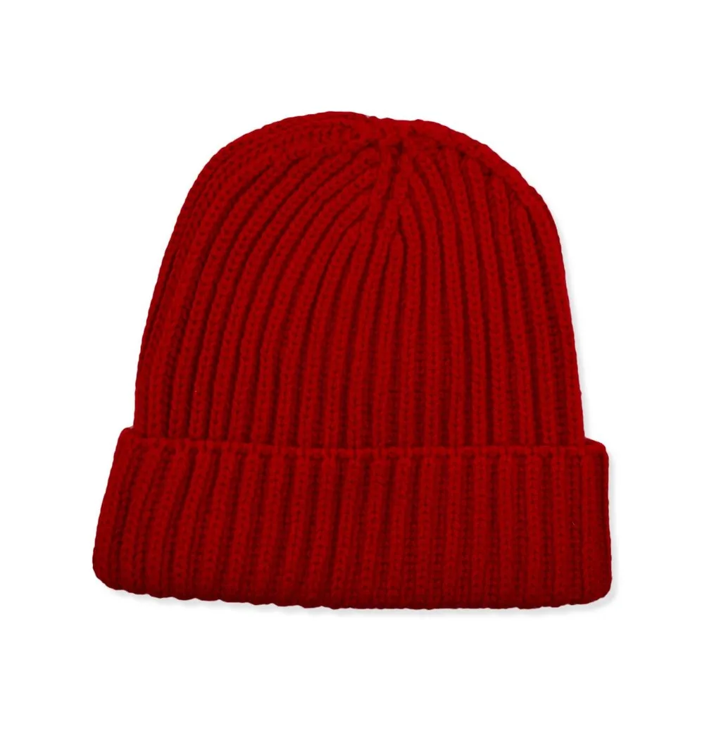 Patou Logo Patch Turn-Up Brim Beanie
