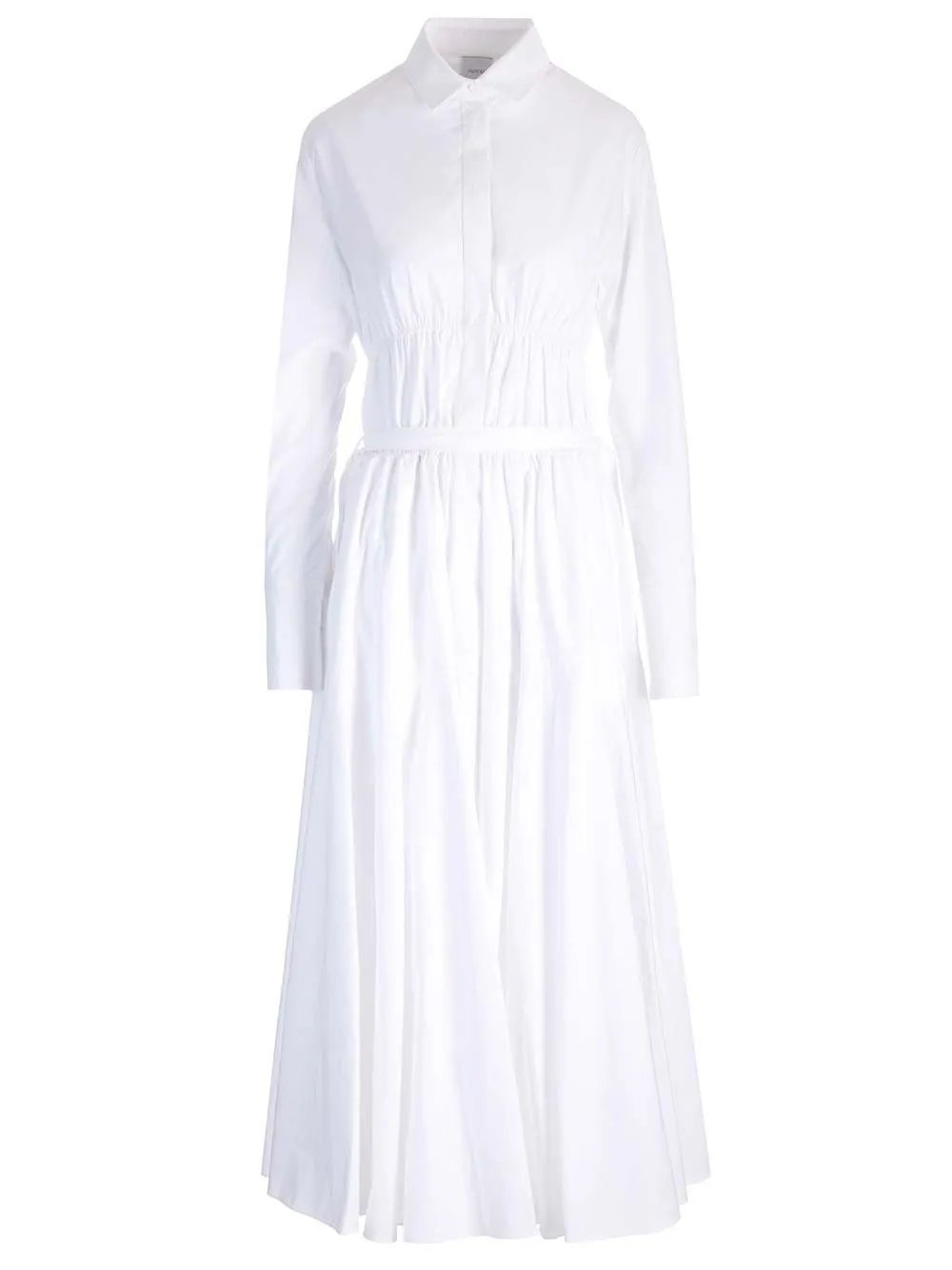 Patou Elasticated-Waist Long Sleeved Maxi Dress