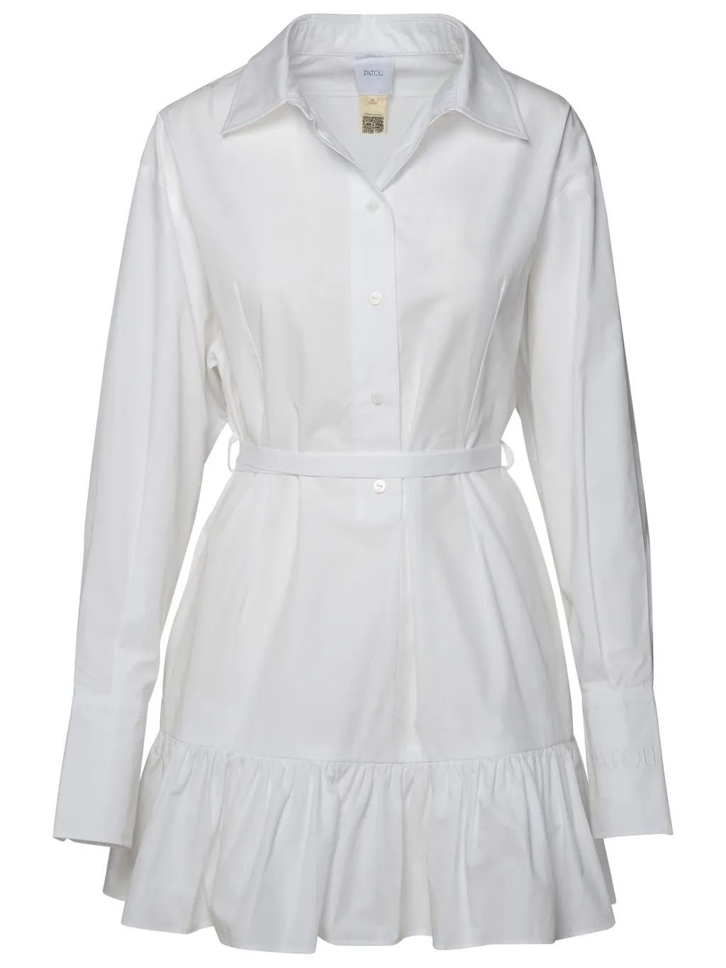 Patou Long-Sleeved Ruffled Mini Shirtdress