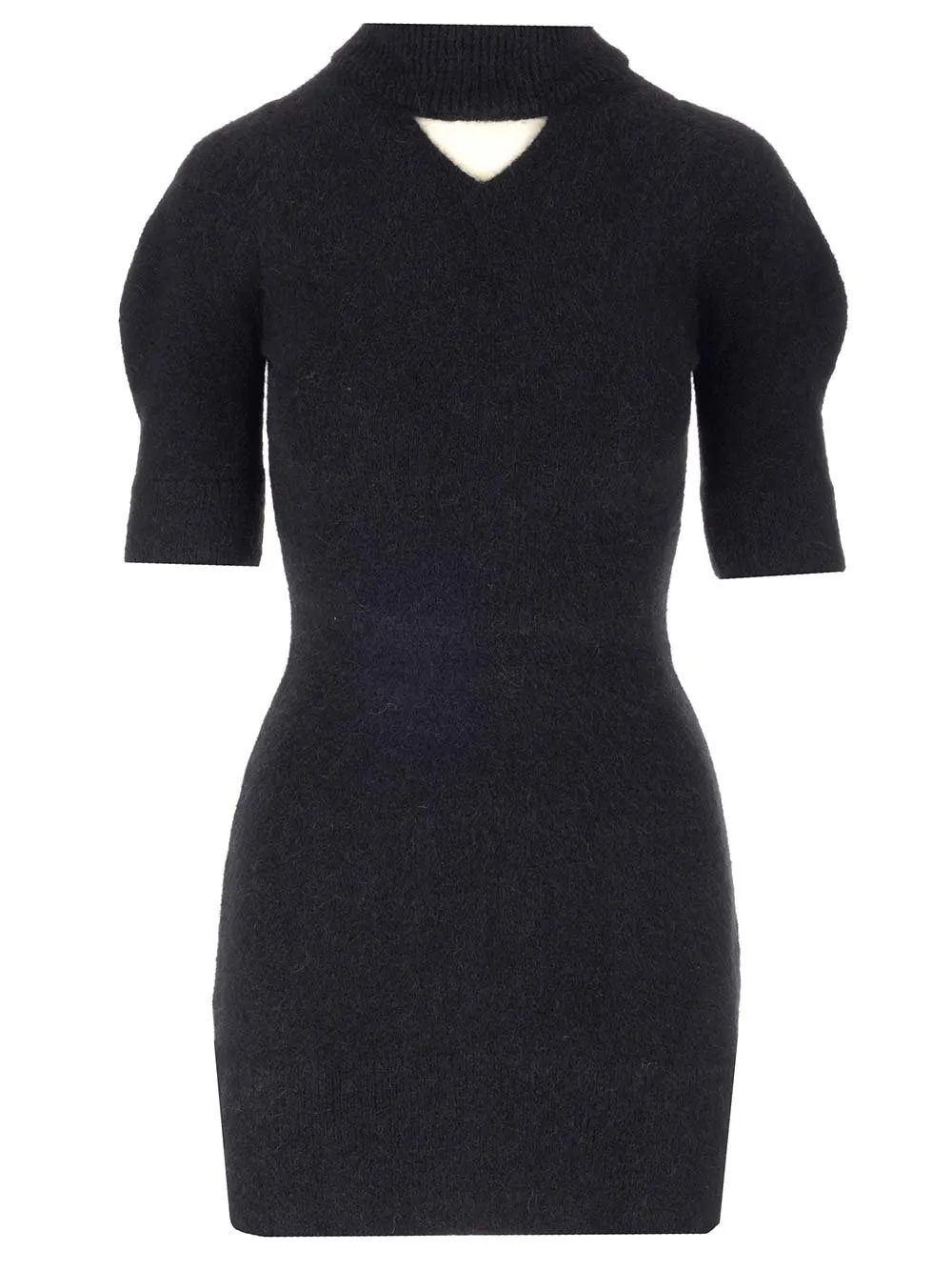 Patou Cut Out Detailed Roll Neck Mini Dress