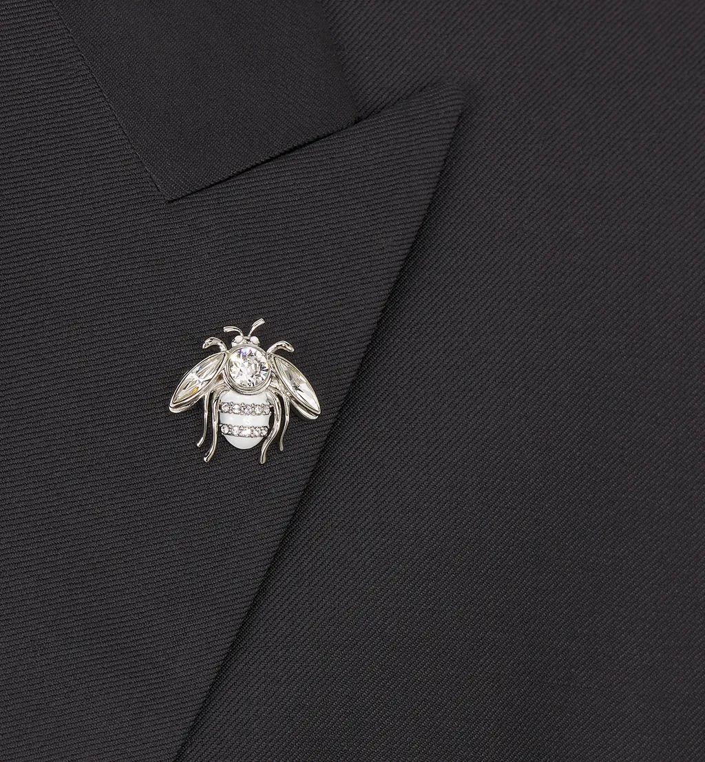 Jacket With Bee Brooch