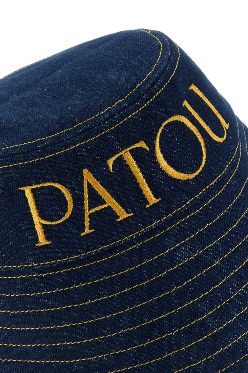 Patou Logo-Embroidered Denim Bucket Hat