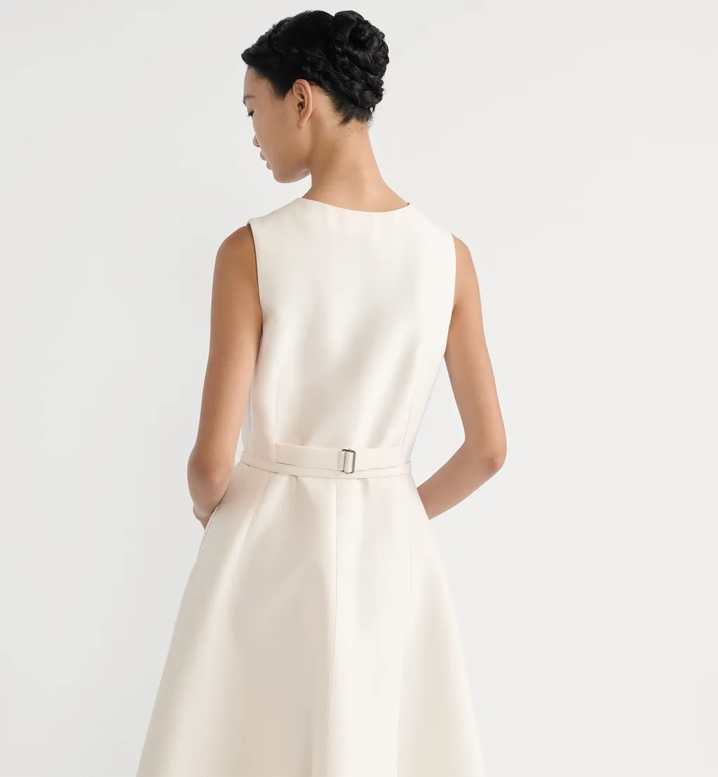 Mid-Length Flared Dress With Belt