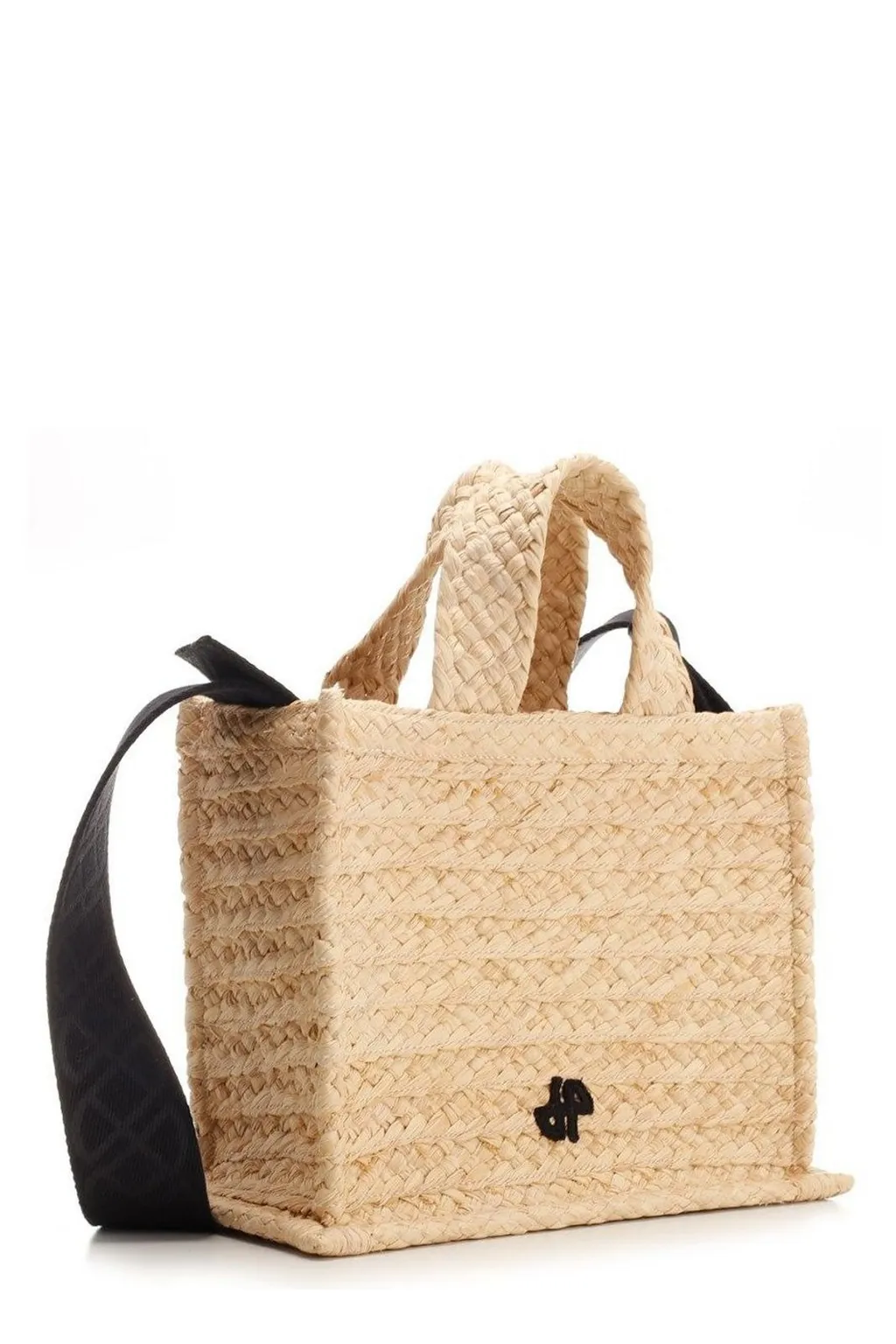 Patou Jp Wovened Small Top Handle Bag