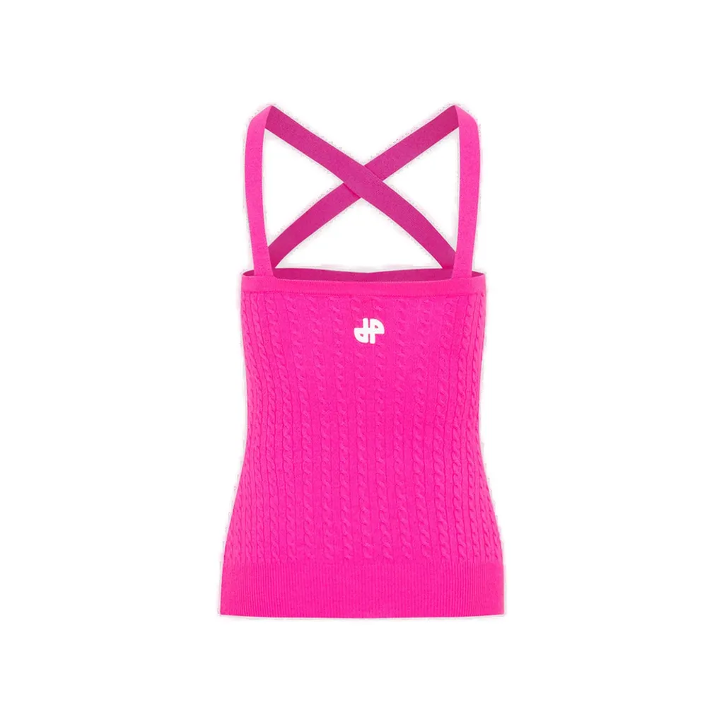 Patou Cross-Strap Cable Knitted Top