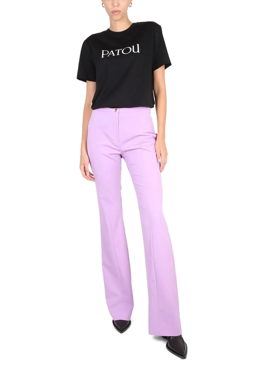 Patou Curved Seam Slim Fit Pants