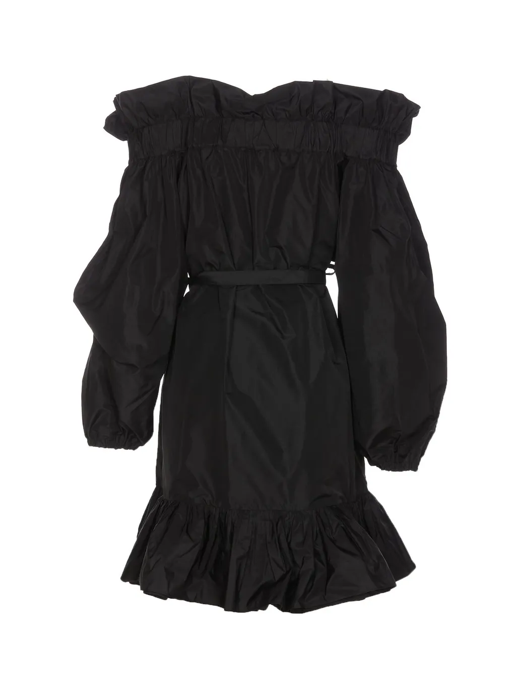 Patou Volume Ruffled Cold-Shoulder Mini Dress