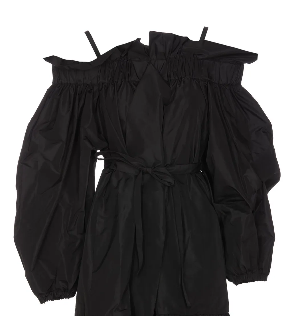Patou Volume Ruffled Cold-Shoulder Mini Dress