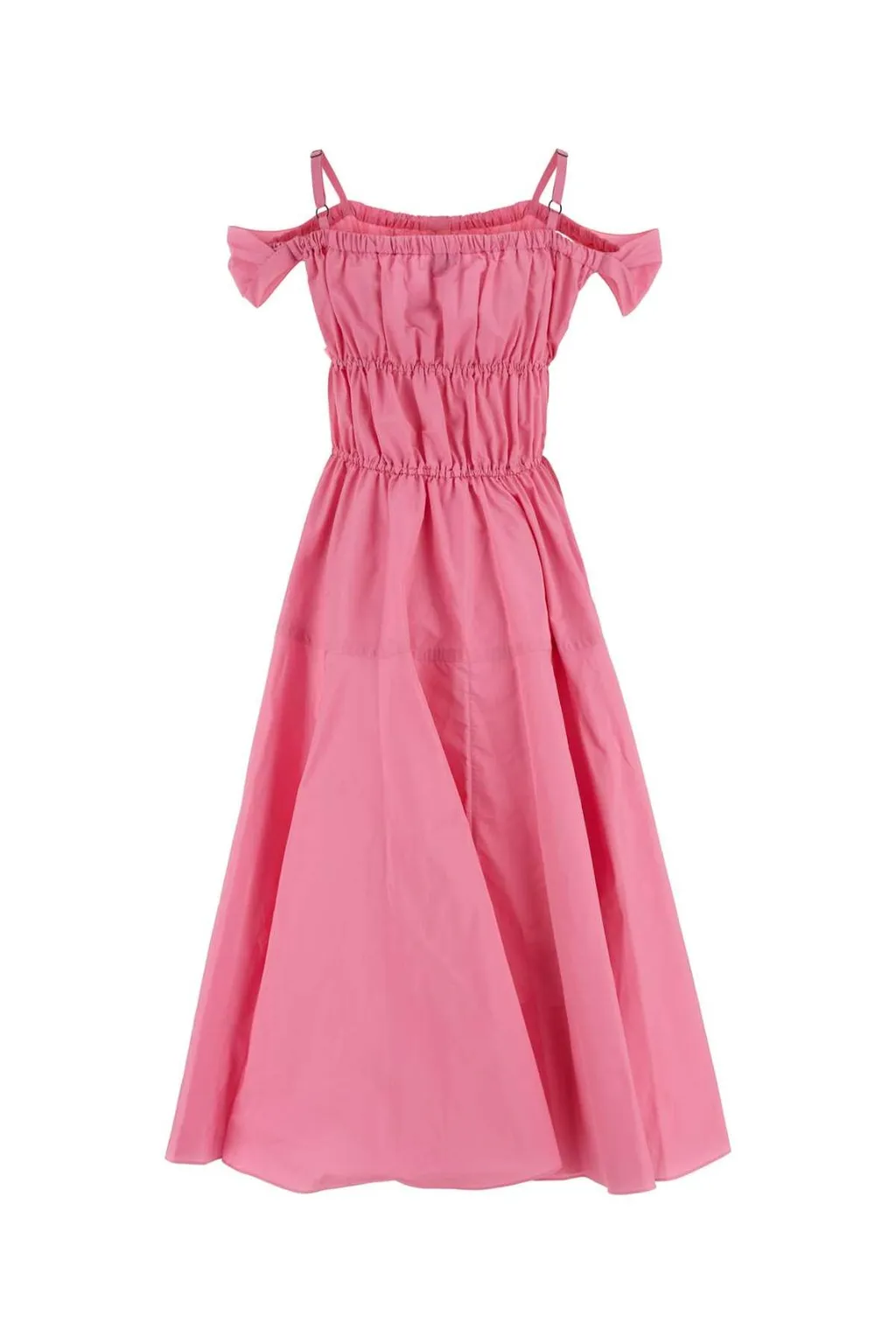 Patou Bow-Detailed Off-Shoulder Midi Dress