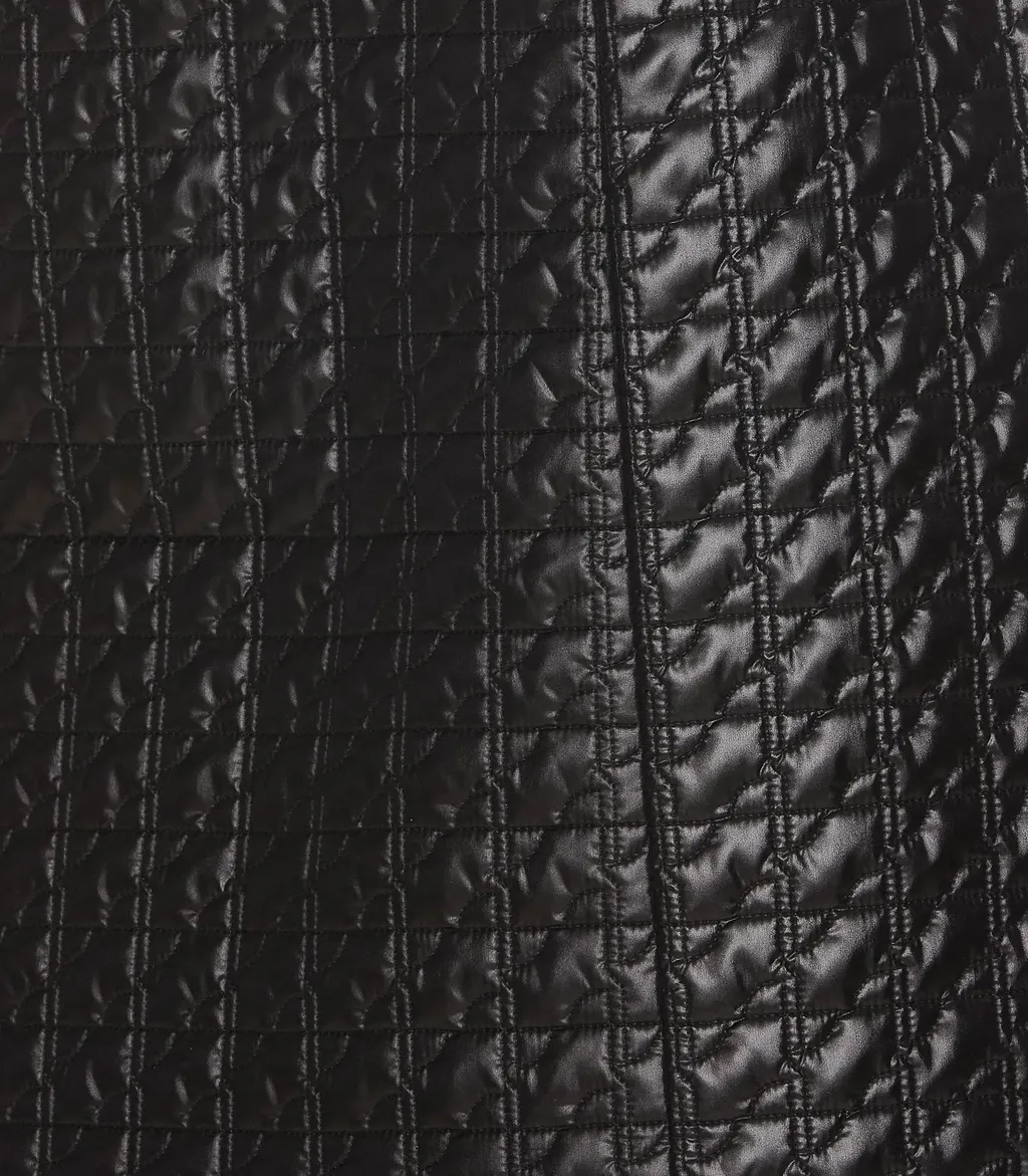 Patou High Waist Quilted Shell Mini Skirt