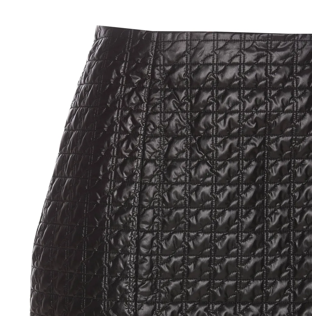 Patou High Waist Quilted Shell Mini Skirt