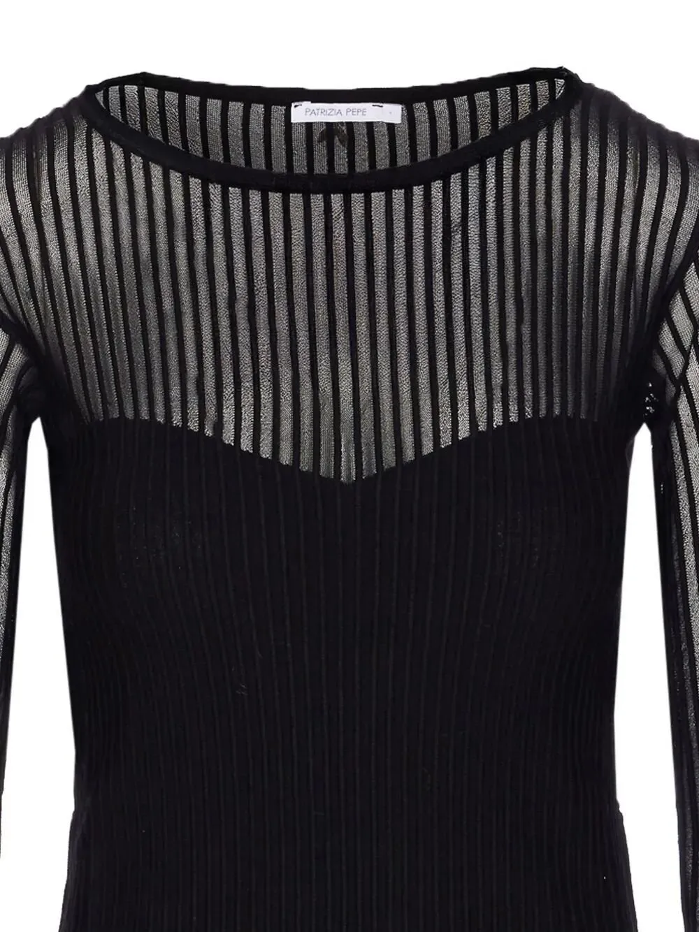 Patrizia Pepe Sheer Striped Knitwear