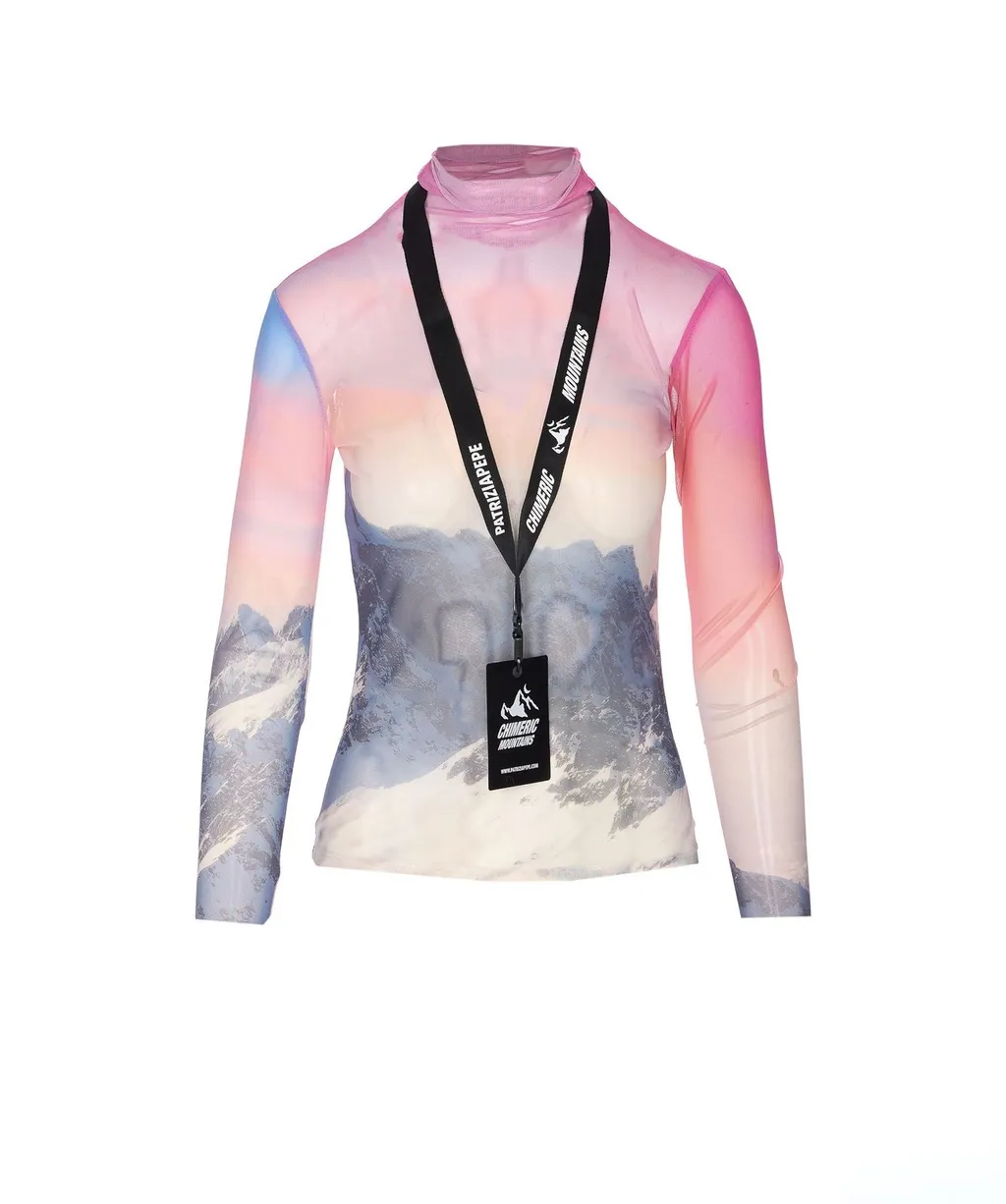 Patrizia Pepe Printed High Neck Top