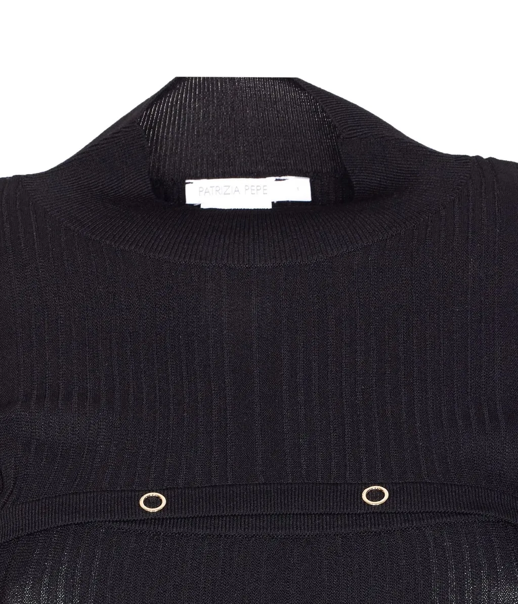 Patrizia Pepe Button-Detail High-Neck Knitwear