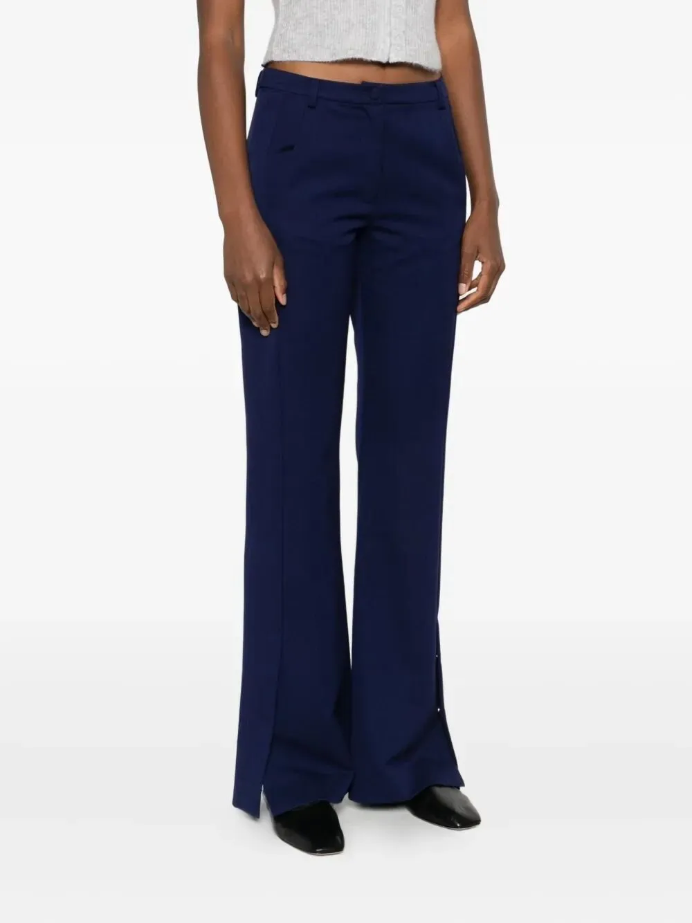 Patrizia Pepe Flared Split-Hem Pants