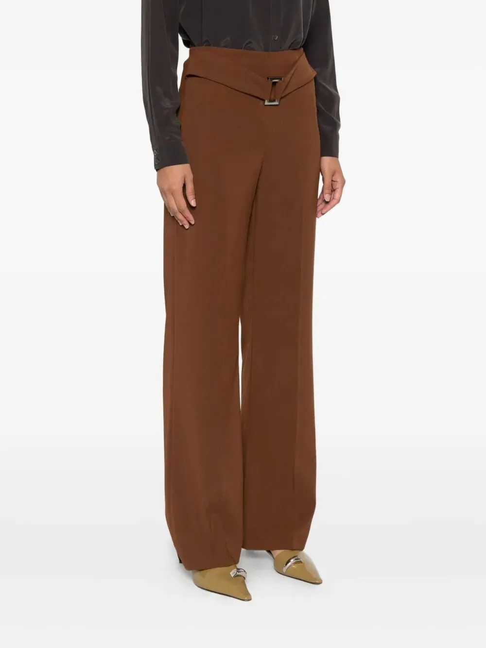 Patrizia Pepe Belted Wide-Leg Pants