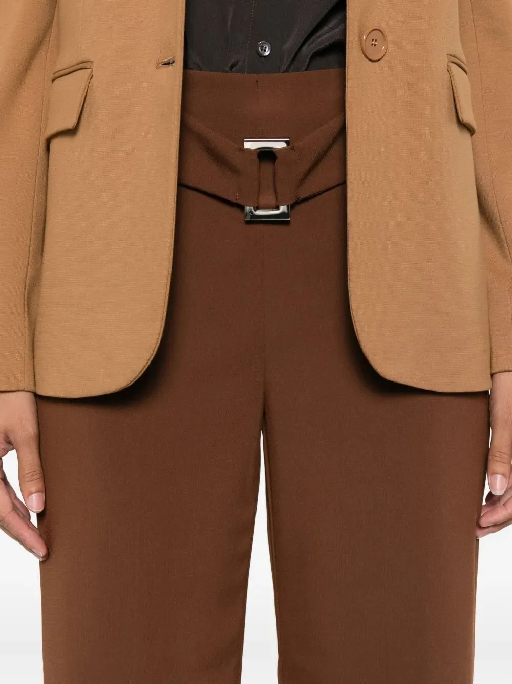 Patrizia Pepe Belted Wide-Leg Pants