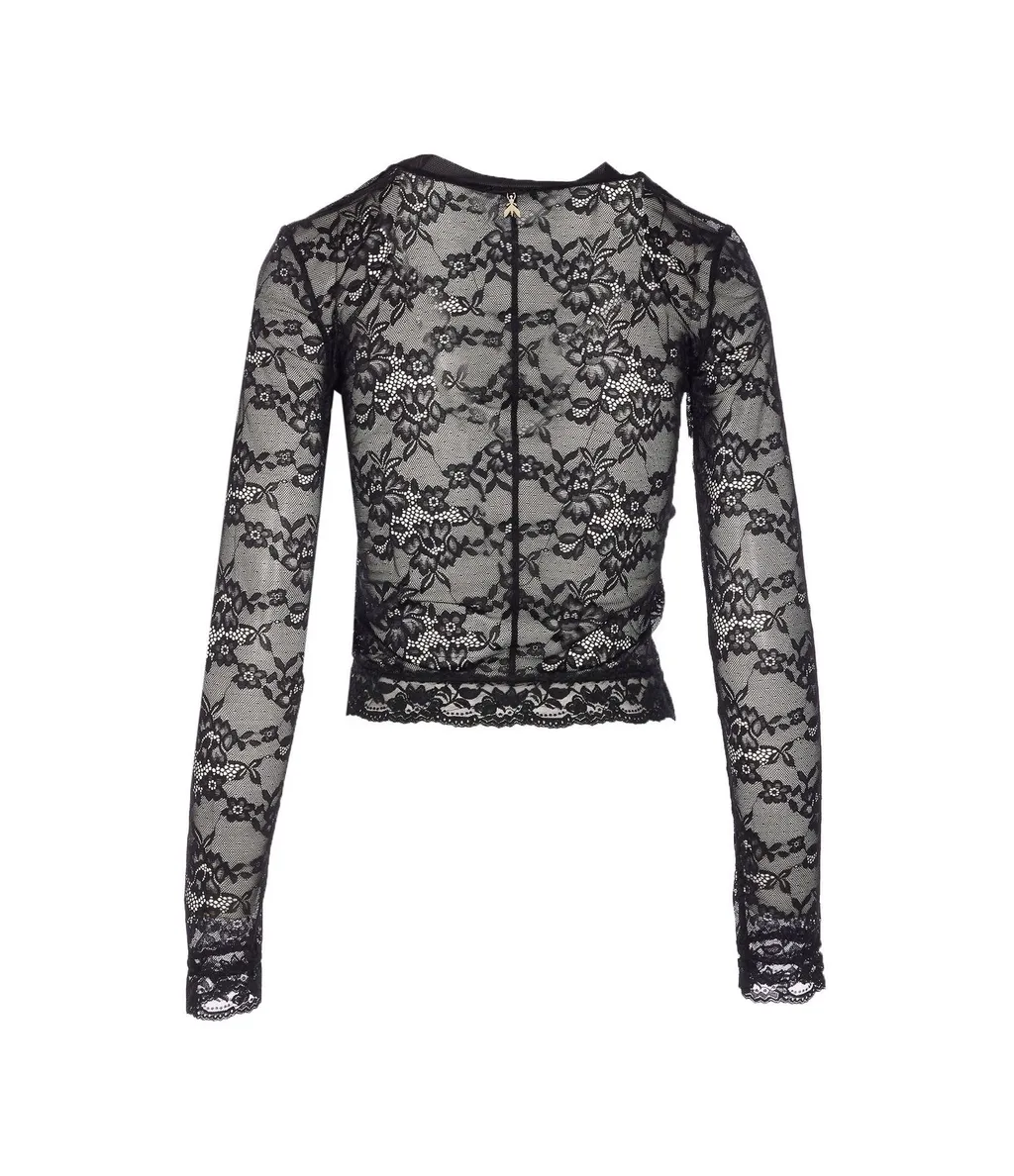 Patrizia Pepe Lace Crewneck Top