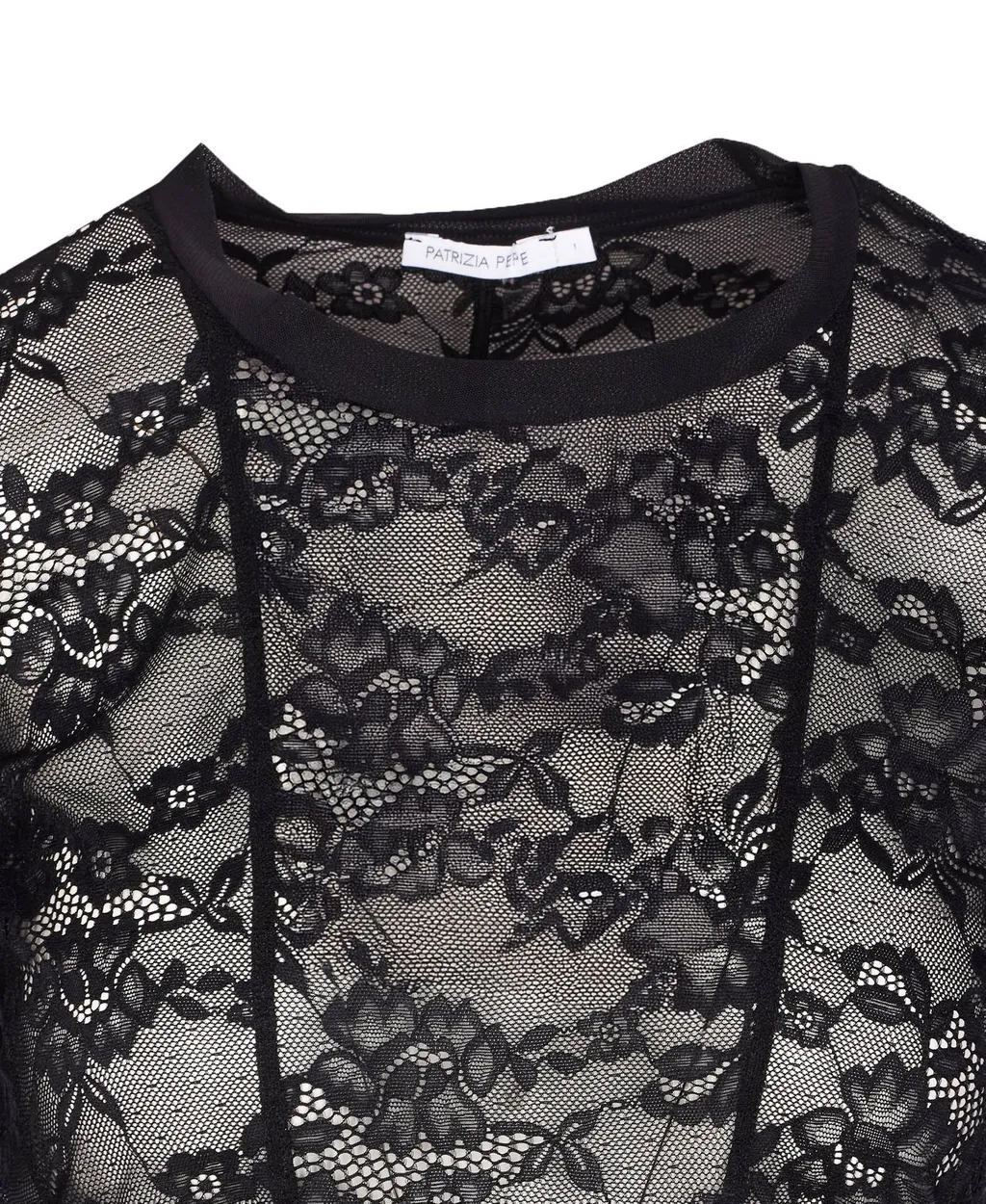 Patrizia Pepe Lace Crewneck Top