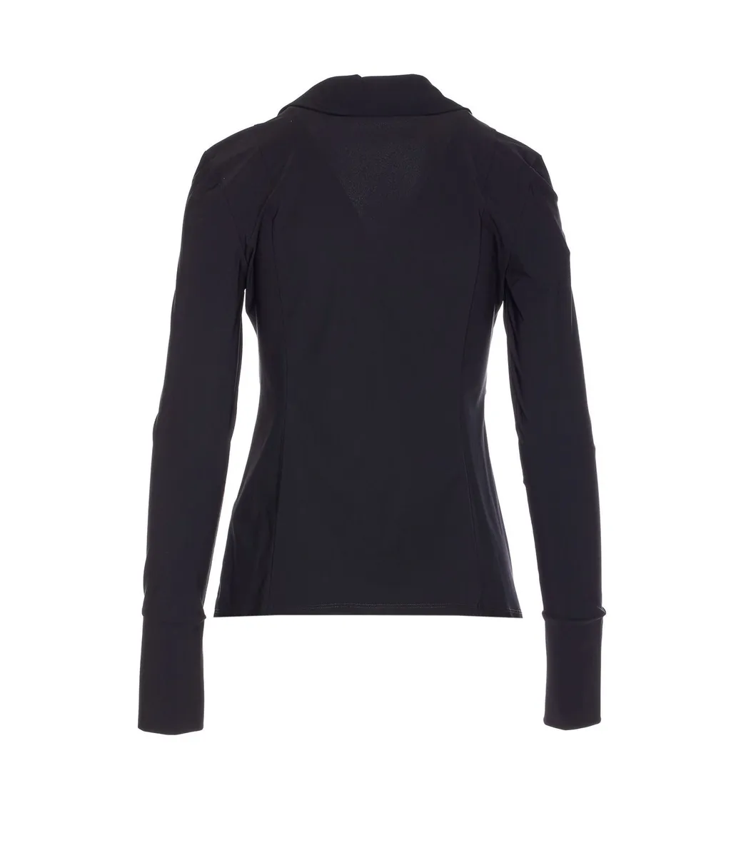 Patrizia Pepe Zip-Closure V-Neck Top