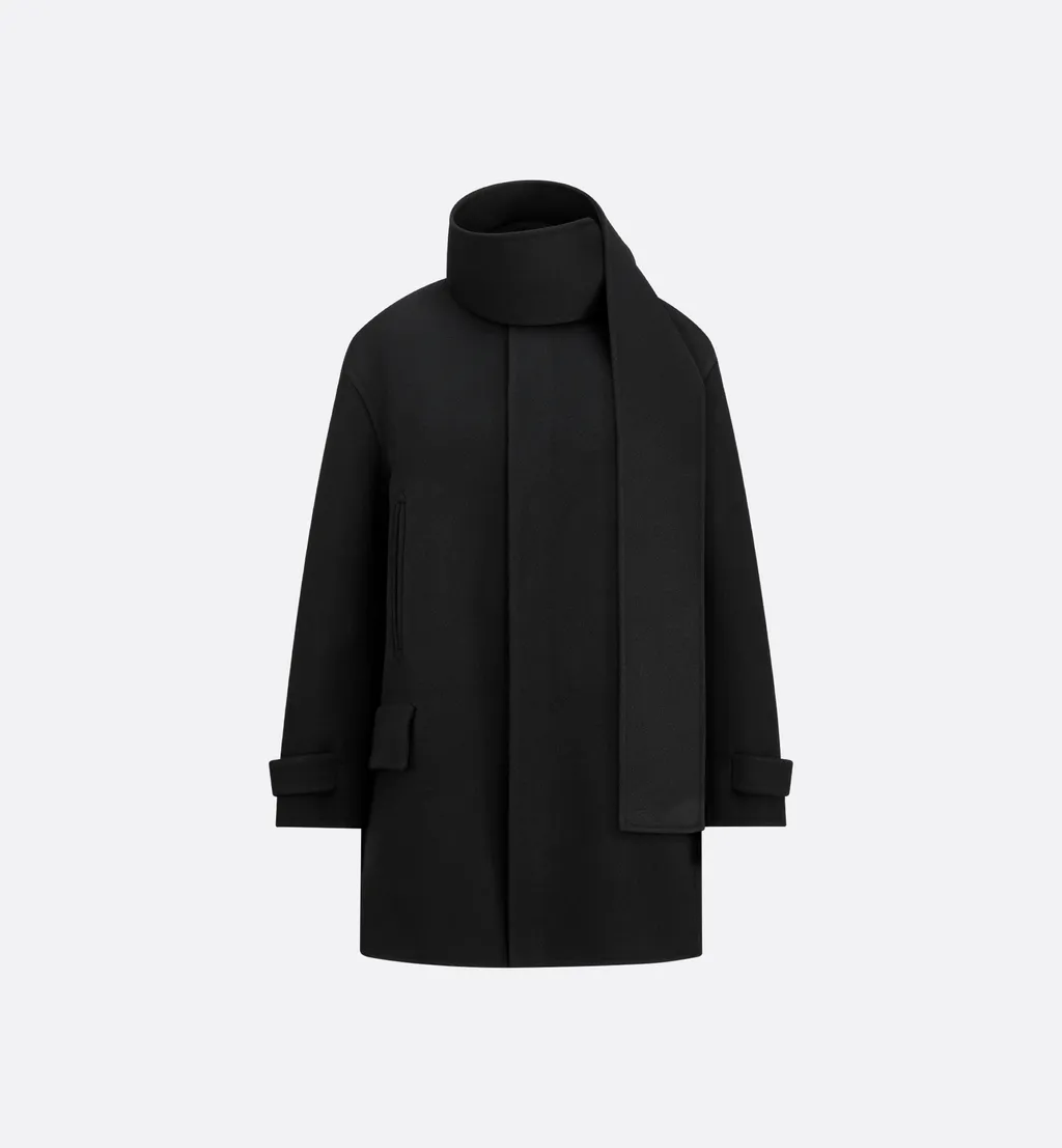Coat With Scarf Collar