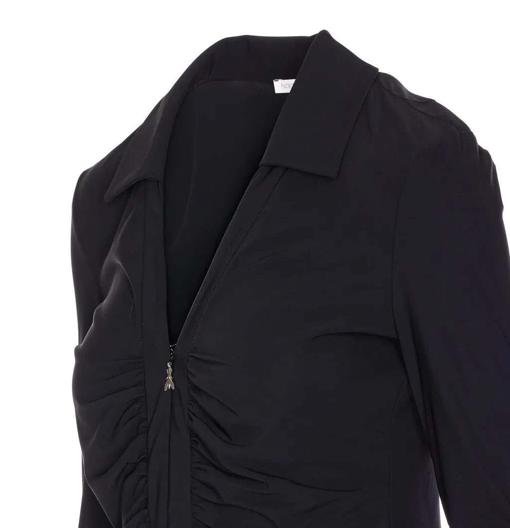 Patrizia Pepe Zip-Closure V-Neck Top