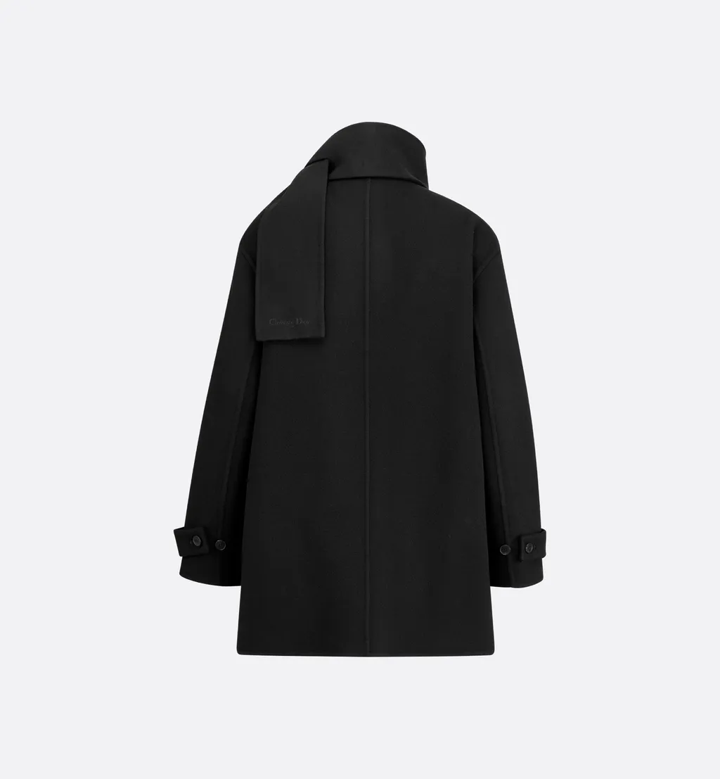 Coat With Scarf Collar