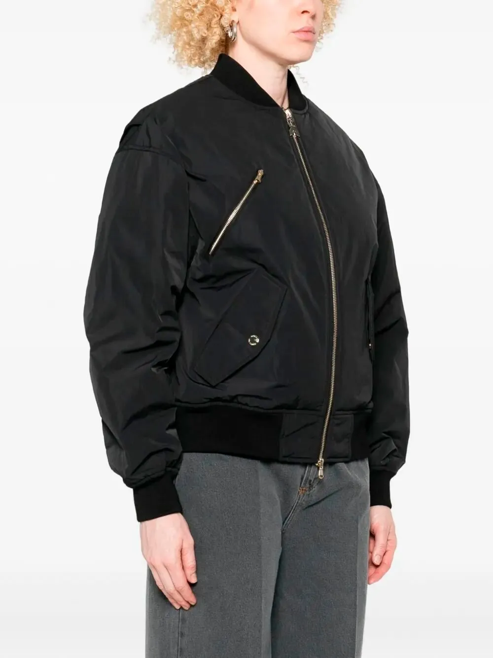 Patrizia Pepe Zip-Detail Bomber Jacket