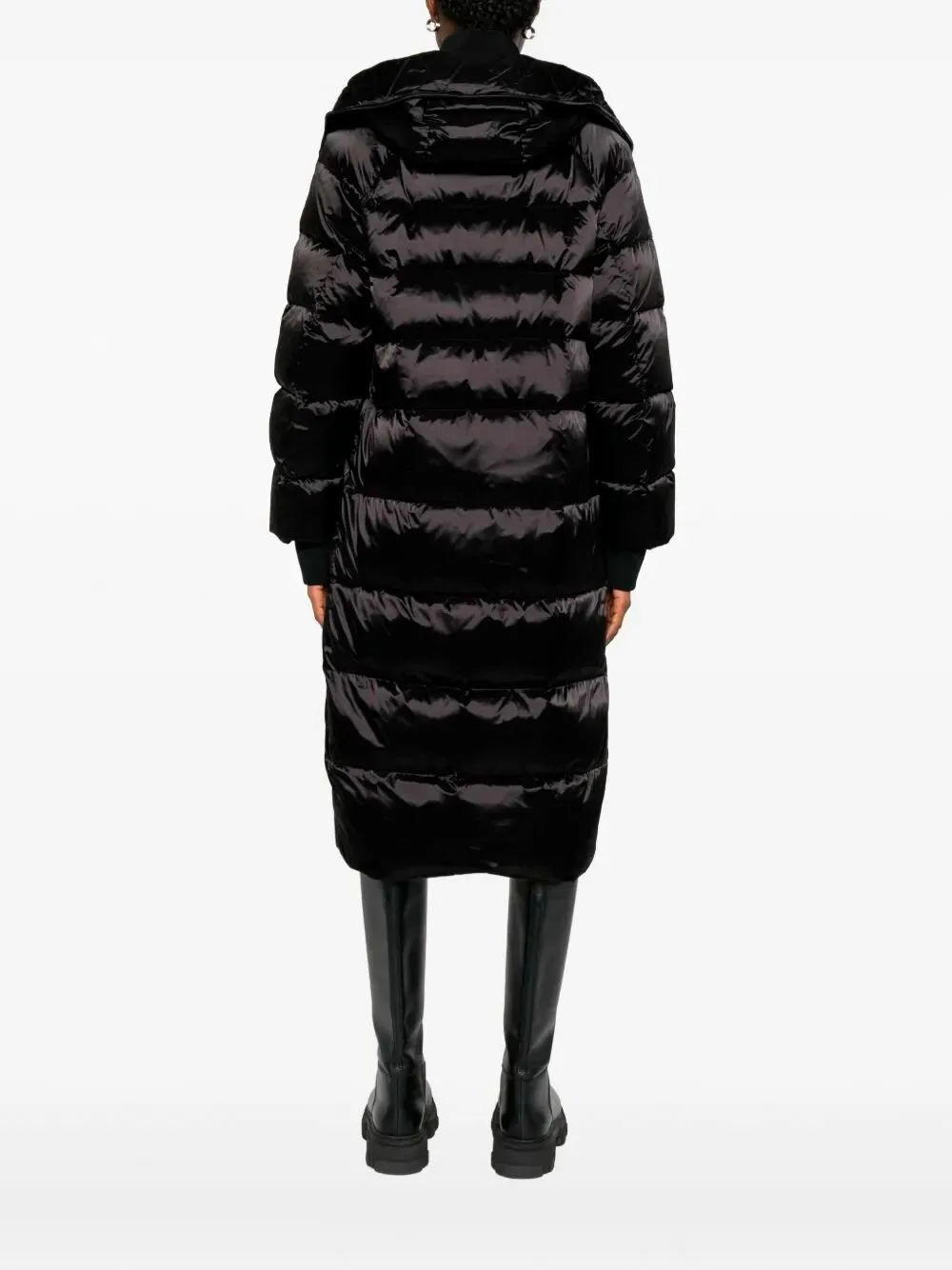 Patrizia Pepe Quilted Hooded Jacket