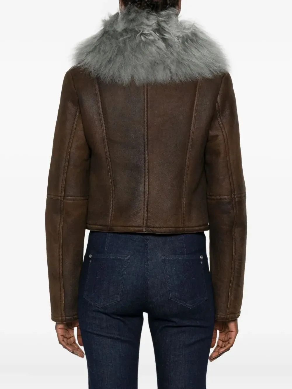 Patrizia Pepe Shearling Collar Jacket