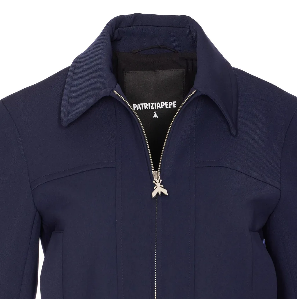 Patrizia Pepe Cropped Zip-Up Coat