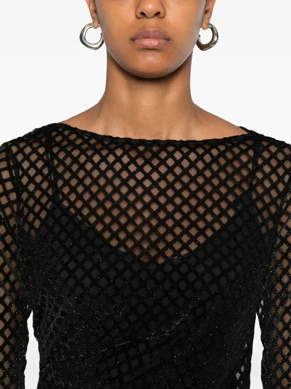 Patrizia Pepe Mesh Overlay Dress