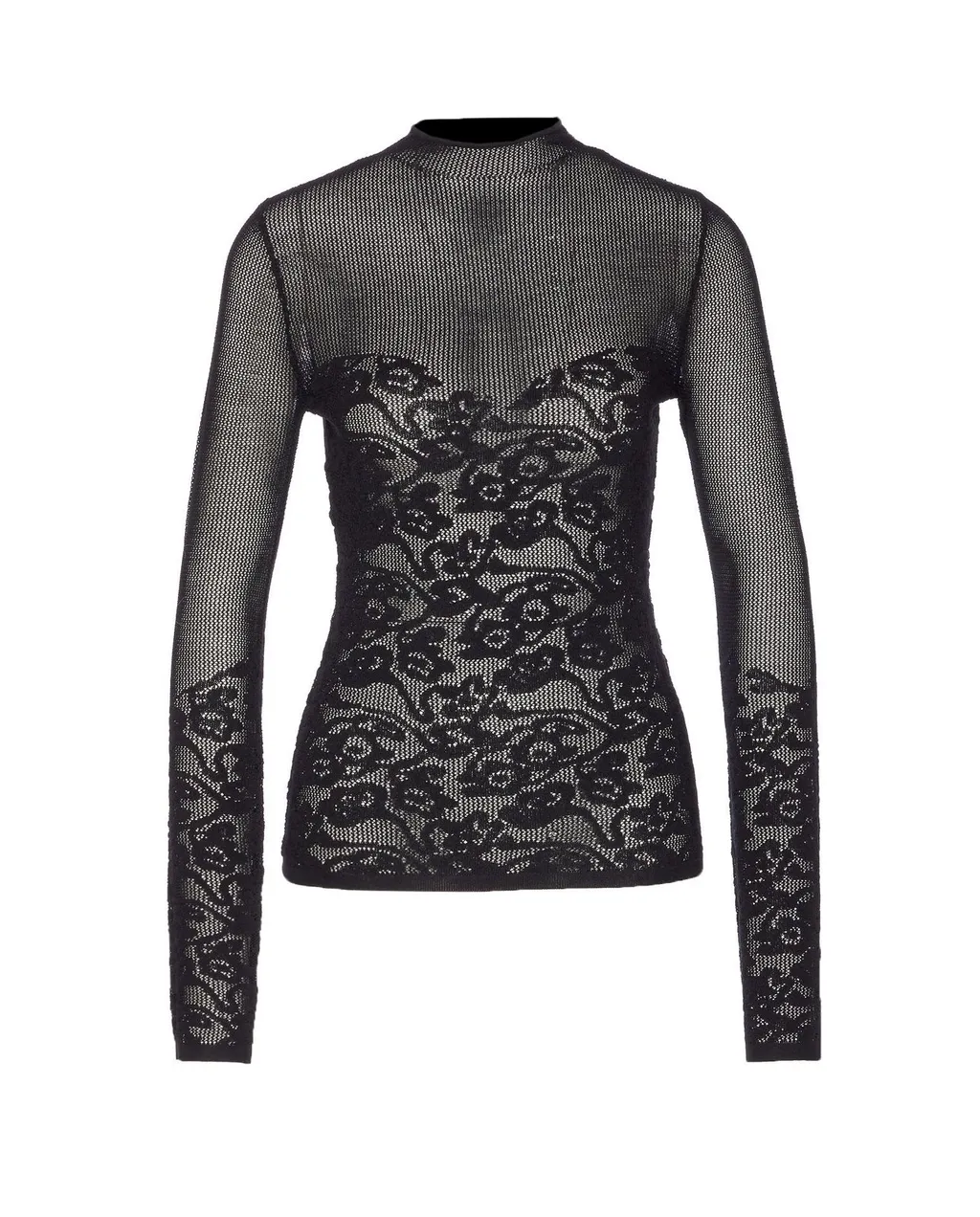 Patrizia Pepe Embroidered Mesh Knitwear