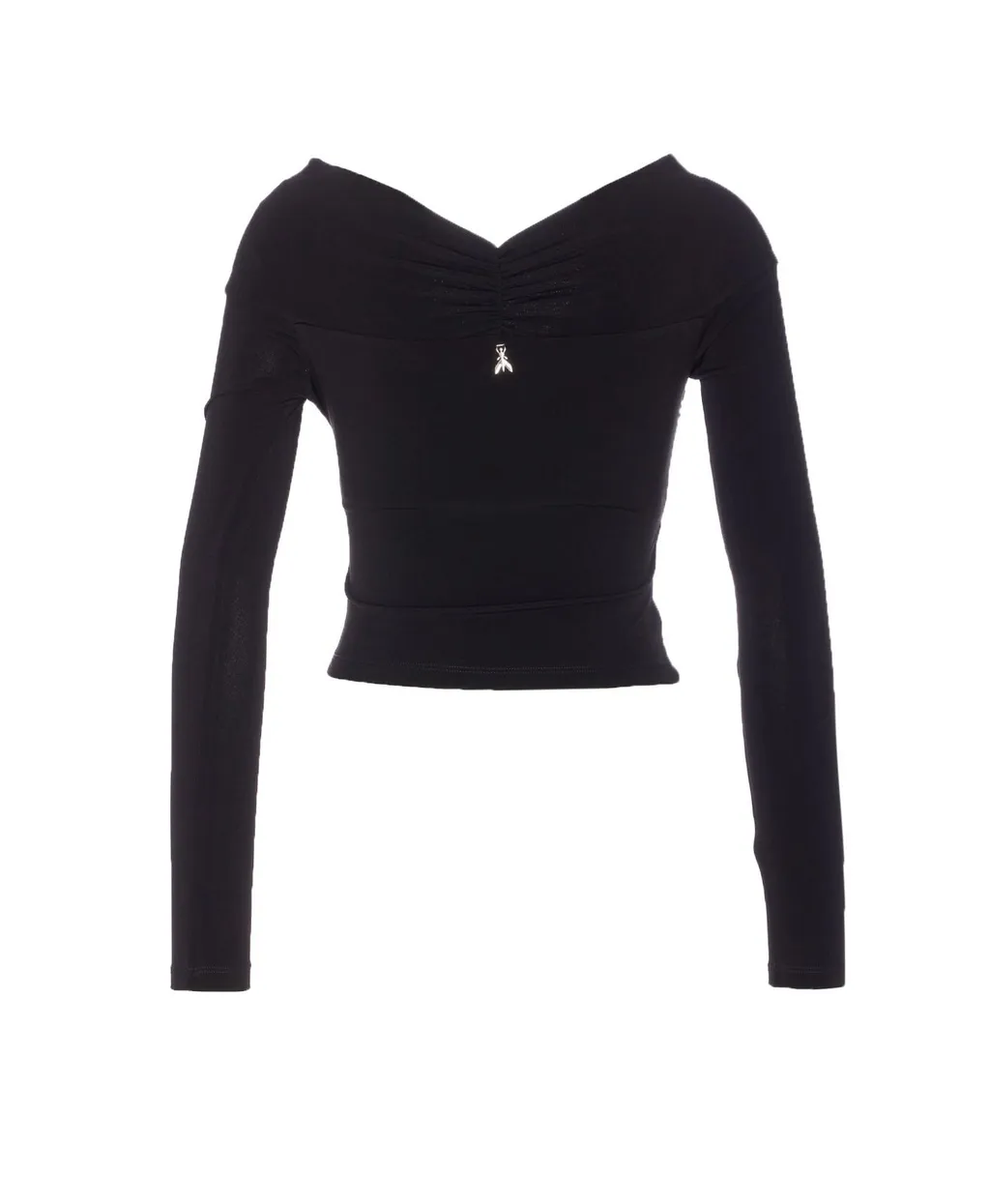 Patrizia Pepe Wide Neck Cropped Top