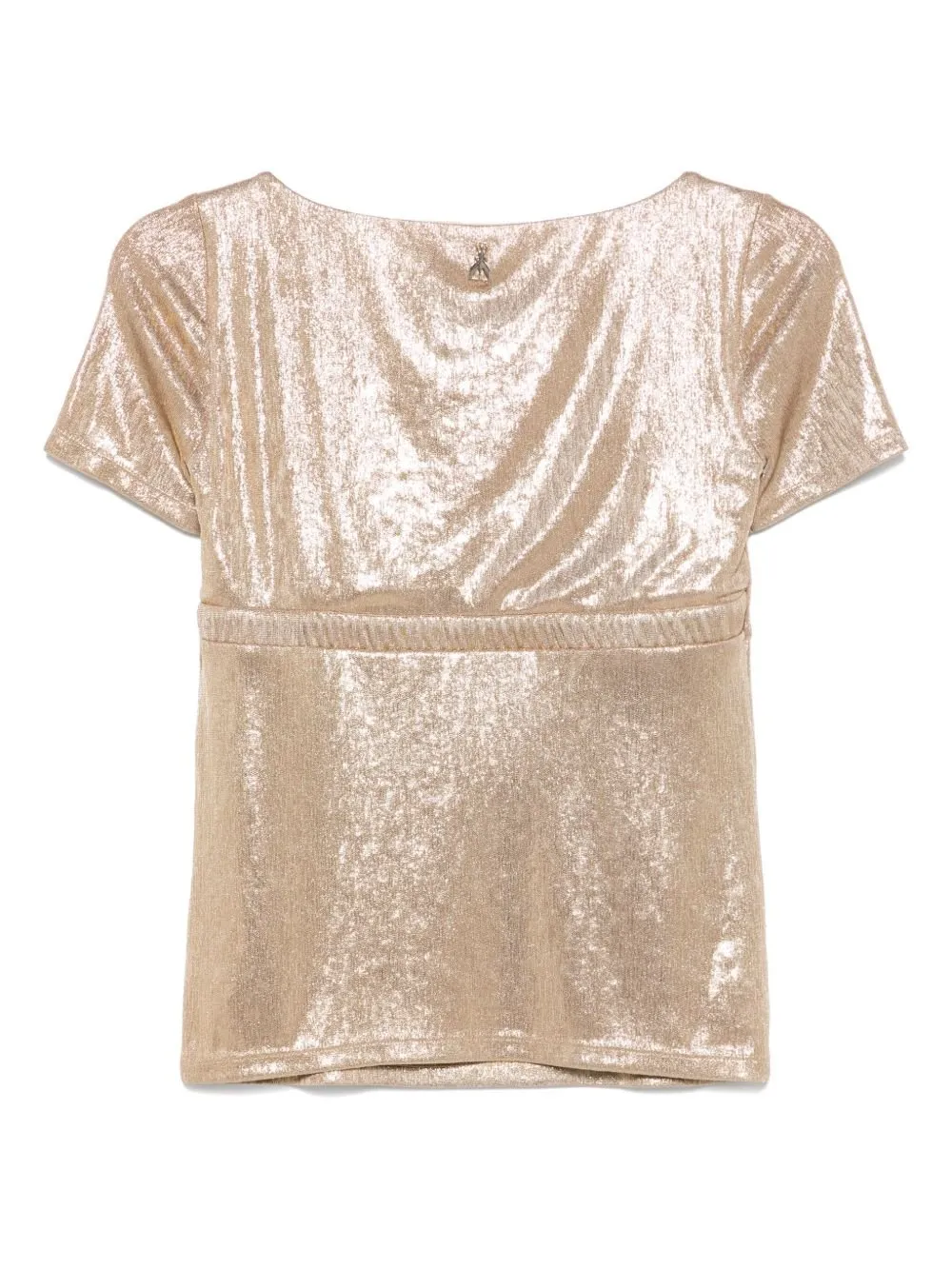 Patrizia Pepe Shimmer Scoop Neck Top