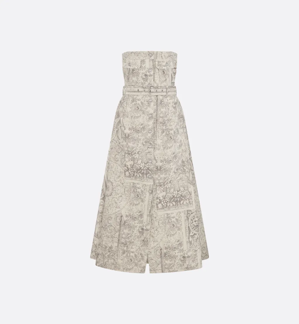 Mid-Length Belted Bustier Dress